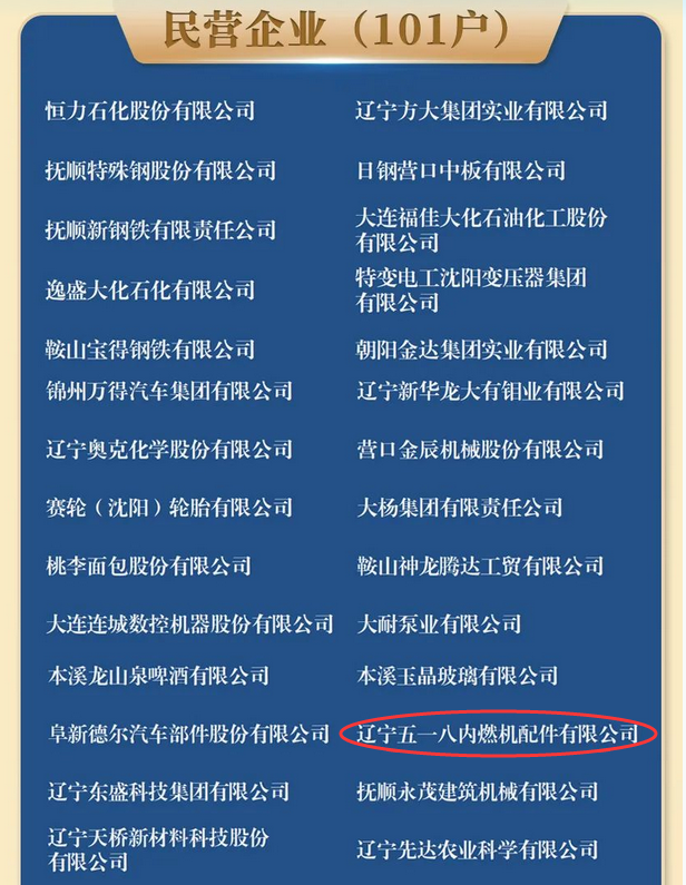我公司獲遼寧省委省政府“振興新突破三年行動首戰之年作出突出貢獻的企業”通報表揚